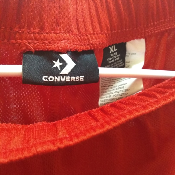 New Converse All star Boys sports shorts size XL (13_15y) Red - Picture 4 of 4